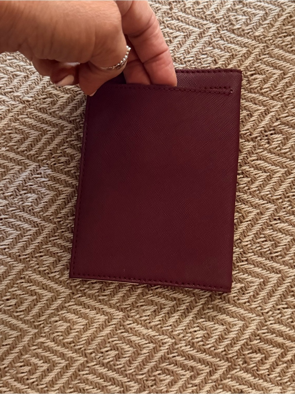 Kate Spade Burgundy Cityscape Passport Holder - Picture 3 of 3